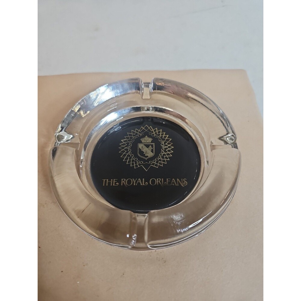 Vintage ROYAL ORLEANS HOTEL LA Glass Ashtray